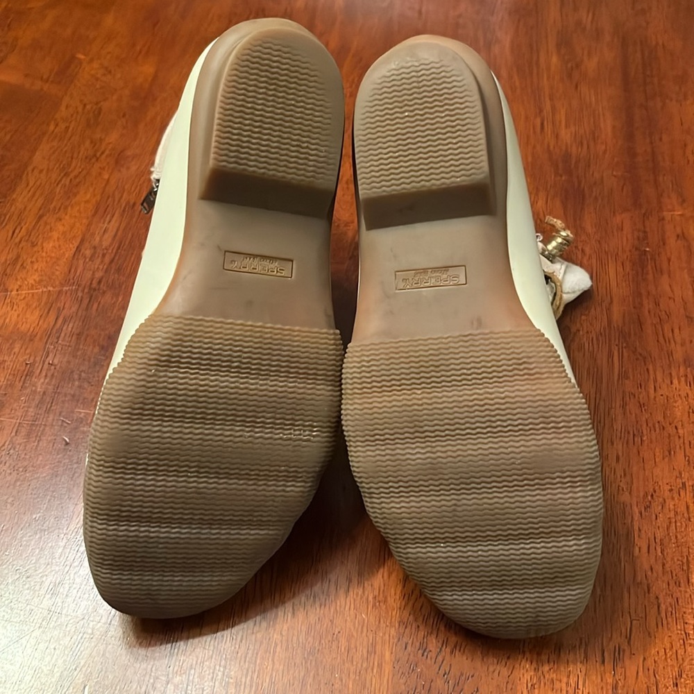 Sperry Beige And Shimmery Pink Duck Boots size 7.5 - Picture 7 of 8
